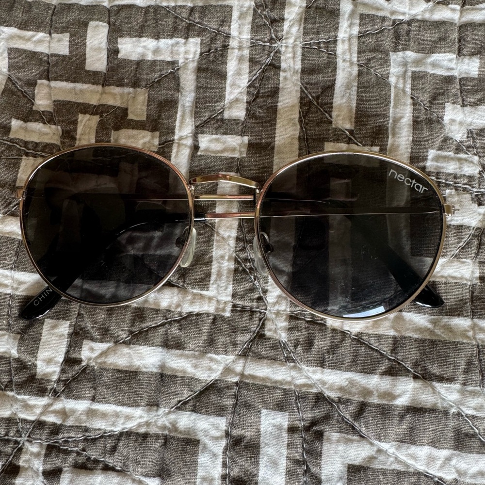 Nectar Black Sunglasses with Gold Frame